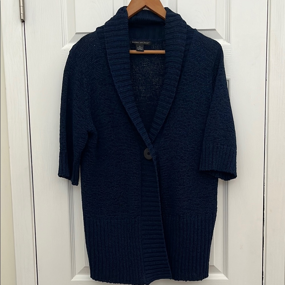 Navy Blue Shawl Collar Cardigan Size XL